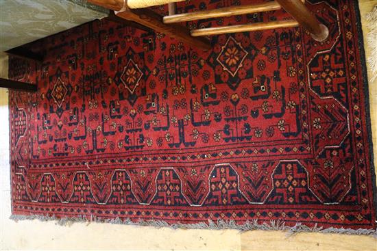 Red ground rug
